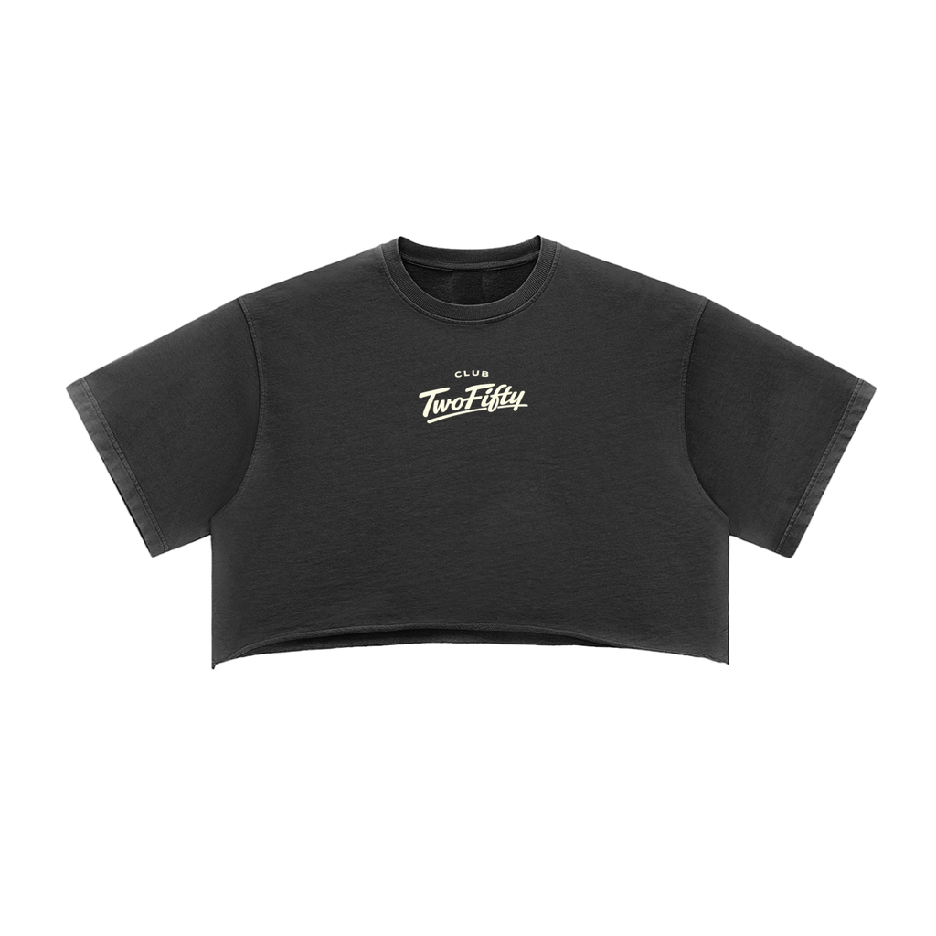 Snow Washed Raw Edge Crop Top
